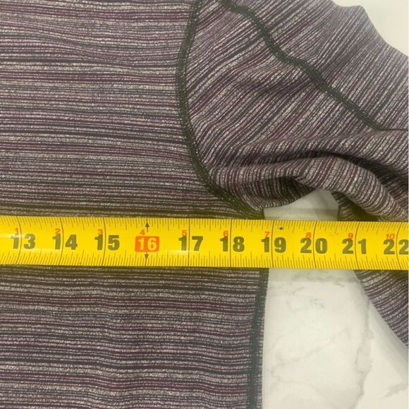 Lululemon Half Zip Surge Warm Pullover Sweatshirt Men Medium ? Red Brown Striped - Picture 4 of 7